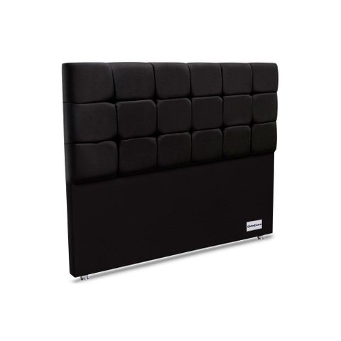 Cabeceira Cama Box Estofada Piave Veluto Casal - Suede Preto - Ortobom