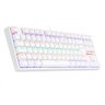 Teclado Mecânico Gamer Redragon Daksa Lunar White Iluminação Rainbow Switch Azul K576W-R - 3