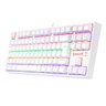 Teclado Mecânico Gamer Redragon Daksa Lunar White Iluminação Rainbow Switch Azul K576W-R - 2