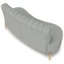 Ver imagem 3 de Sofá 2 Lugares 160cm Pés Aço Dourado Tamar Boucle Cinza Z08 - Mpozenato