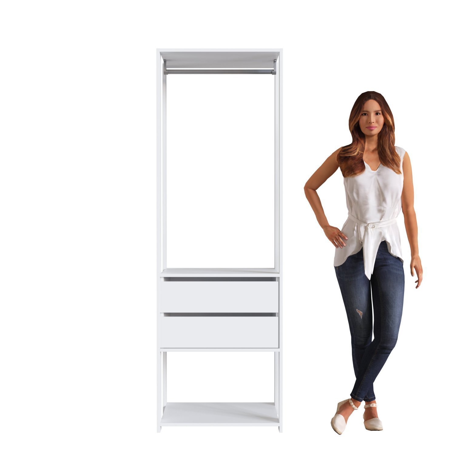 Módulo para Closet com Gavetas e Cabideiro 183x45x60cm - 5