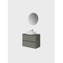 Ver imagem 5 de Gabinete para Banheiro com Cuba e Espelho Redondo 80cm Mdf Verde Dubai - On Móveis