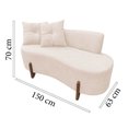 Ver imagem 7 de Namoradeira Sofá Feijão Luna Orgânica Veludo Marfim