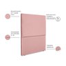 Cabeceira Estofada Solteiro Luna 90cm Suede Rosa - 3