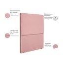 Ver imagem 3 de Cabeceira Estofada Solteiro Luna 90cm Suede Rosa