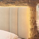 Ver imagem 3 de Cabeceira Estofada com Led King Luxo Modulada 200 Boucle Bege