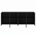 Ver imagem 5 de Buffet Aparador Melun N02 Contemporâneo 4 Portas MDF 160cm Preto Mpozenato
