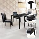 Ver imagem 7 de Conjunto Sala de Jantar Mesa Tampo Vidro com 4 Cadeiras Atenas