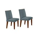 Ver imagem 6 de Conjunto: Mesa Sala Jantar Alvorada C/ Tampo Madeirado Canto Reto 180x90cm e 6 Cadeiras Jade Imbuia/