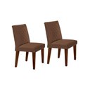 Ver imagem 7 de Conjunto: Mesa Sala Jantar Alvorada C/ Tampo Madeirado Canto Reto 180x90cm e 6 Cadeiras Jade Imbuia/