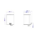 Ver imagem 3 de Lixeira com Pedal Quadrada 18 Litros Inox 1005.qua.18.inx Deca