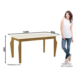 Conjunto Sala Jantar Arietta 6 Cadeiras Canto Reto C/vidro - 3