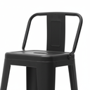 Ver imagem 2 de Kit Mesa Bistro Tolix + 4 Banquetas Tolix Alta com Encosto Pretas