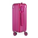 Ver imagem 3 de Mala de Bordo Pequena em Abs Swiss Go Suiça Cadeado Integrado Rodas Giro 360º Rosa P