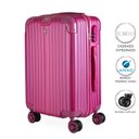 Ver imagem 6 de Mala de Bordo Pequena em Abs Swiss Go Suiça Cadeado Integrado Rodas Giro 360º Rosa P
