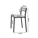 Ver imagem 4 de Conjunto Mesa com 2 Cadeiras Moscou Courino Preto/Fosco