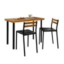 Ver imagem 2 de Conjunto Mesa com 2 Cadeiras Moscou Courino Preto/Fosco