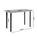 Ver imagem 3 de Conjunto Mesa com 2 Cadeiras Moscou Courino Preto/Fosco