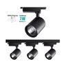 Kit Trilho Eletrificado 1m Preto Com 3 Spots Led 7w 3000K - 1