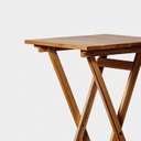 Ver imagem 5 de Conjunto Dobrável de Mesa Bistrô e 2 Cadeiras em Madeira Maciça com Verniz