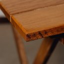 Ver imagem 6 de Conjunto Dobrável de Mesa Bistrô e 2 Cadeiras em Madeira Maciça com Verniz