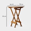 Ver imagem 3 de Conjunto Dobrável de Mesa Bistrô e 2 Cadeiras em Madeira Maciça com Verniz