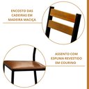 Ver imagem 7 de Conjunto Mesa com 2 Cadeiras Moscou Preto/Courino Marron/Fosco