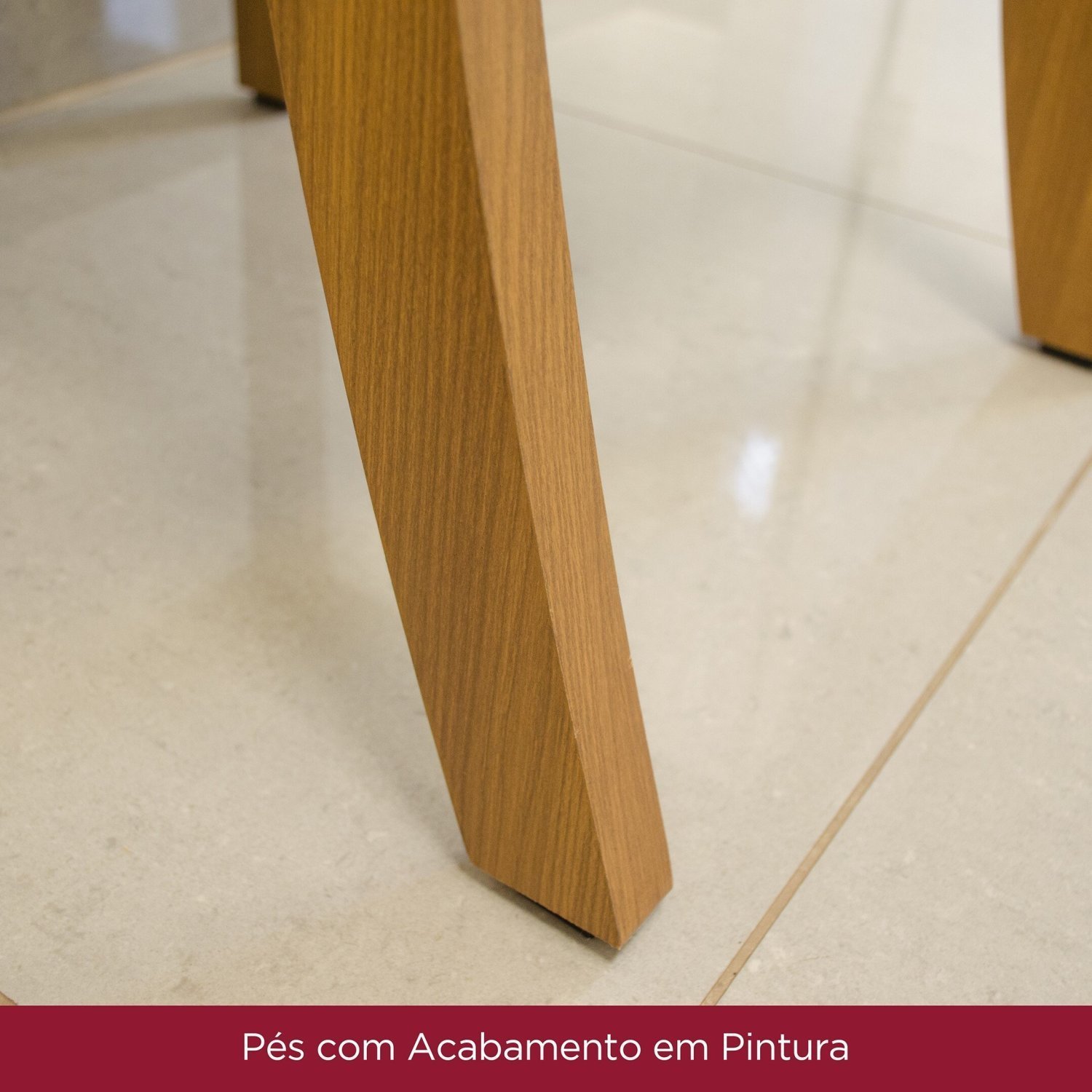 Conjunto Sala de Jantar Tampo MDF/vidro 6 Cadeiras Marie Espresso Móveis - 12