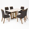 Conjunto Sala de Jantar Tampo MDF/vidro 6 Cadeiras Marie Espresso Móveis - 2