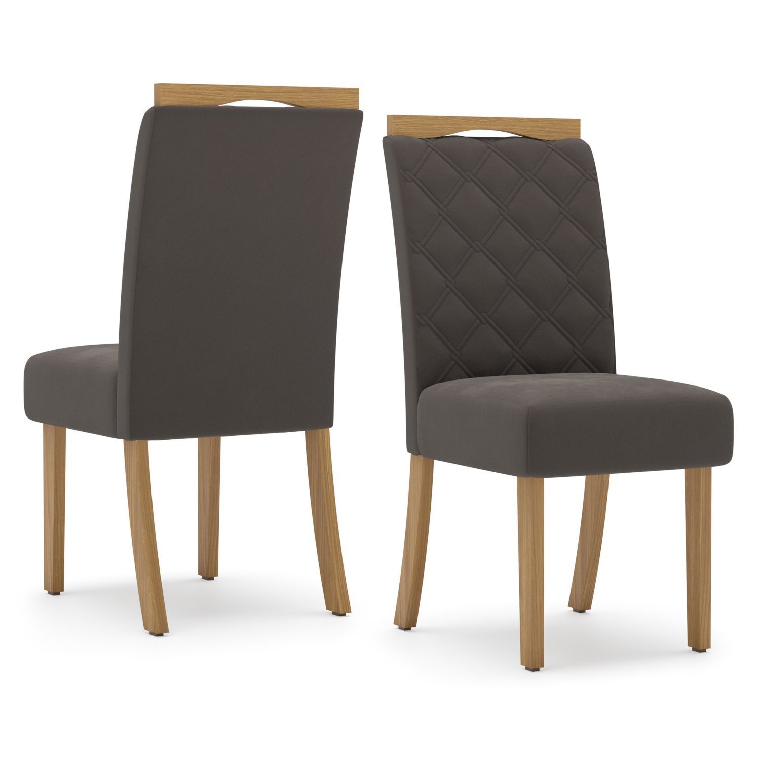 Conjunto Sala de Jantar Tampo MDF/vidro 6 Cadeiras Marie Espresso Móveis - 9