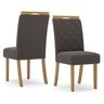 Conjunto Sala de Jantar Tampo MDF/vidro 6 Cadeiras Marie Espresso Móveis - 9