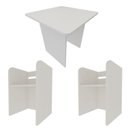 Ver imagem 3 de Conjunto Infantil com 1 Mesa e 2 Banquetas Yescasa Branco