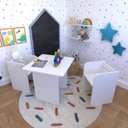 Ver imagem 2 de Conjunto Infantil com 1 Mesa e 2 Banquetas