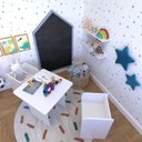 Ver mais imagens de Conjunto Infantil com 1 Mesa e 2 Banquetas Yescasa Branco
