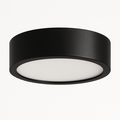 Plafon D200 Aluminio Teto e27 1 Luz Lumini Lab - Preto Microtextura