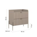 Ver imagem 7 de Mesa Lateral para Cama Moriah 60cm Retro 100% Mdf Conect com Pés de Ferro Champagne