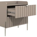 Ver imagem 6 de Mesa Lateral para Cama Moriah 60cm Retro 100% Mdf Conect com Pés de Ferro Champagne