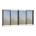 Ver imagem 1 de Janela Alumínio Elite 4 Folhas Moveis 100 x 150 V.Reflex Mix Corten Brimak