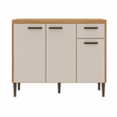 Ver imagem 2 de Balcão de Cozinha 120cm 3 Portas 1 Gaveta Berlim CO6310 Ipê/Cristalo - Decibal