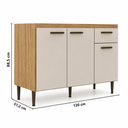Ver imagem 6 de Balcão de Cozinha 120cm 3 Portas 1 Gaveta Berlim CO6310 Ipê/Cristalo - Decibal