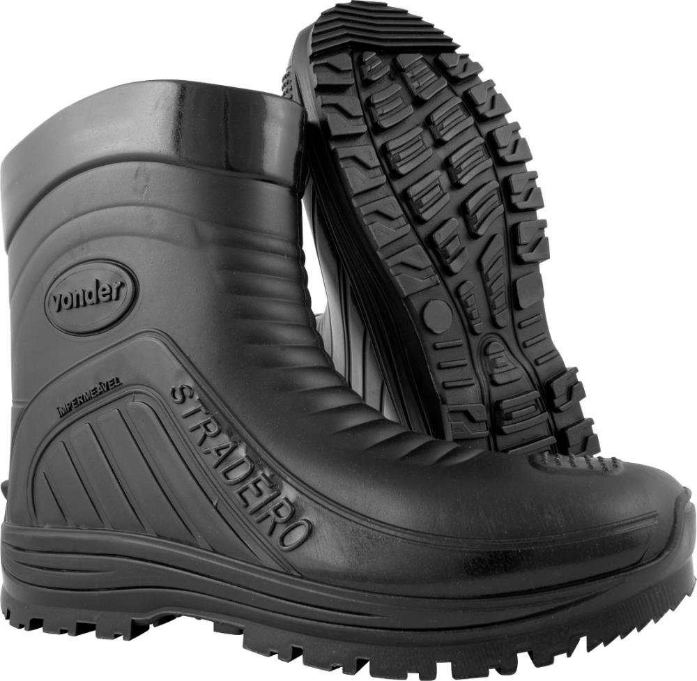 Bota de Pvc Preta Cano Médio s/ Forro 39 Vonder Plus