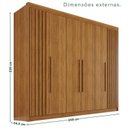 Ver imagem 3 de Guarda-Roupa Casal 100% MDF 6 Portas 6 Gavetas Granada Premium Marrom/Cinamomo