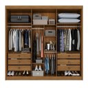 Ver imagem 4 de Guarda-Roupa Casal 100% MDF 6 Portas 6 Gavetas Granada Premium Marrom/Cinamomo