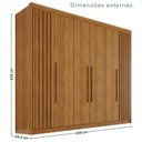 Ver imagem 3 de Guarda-Roupa Casal 100% MDF 6 Portas 6 Gavetas Granada Premium Marrom/Cinamomo