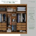 Ver imagem 6 de Guarda-Roupa Casal 100% MDF 6 Portas 6 Gavetas Granada Premium Marrom/Cinamomo