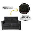 Ver imagem 3 de Sofá 2 Lugares Pequeno Alice e Porta Controle Herreiro Cores Cor:preto