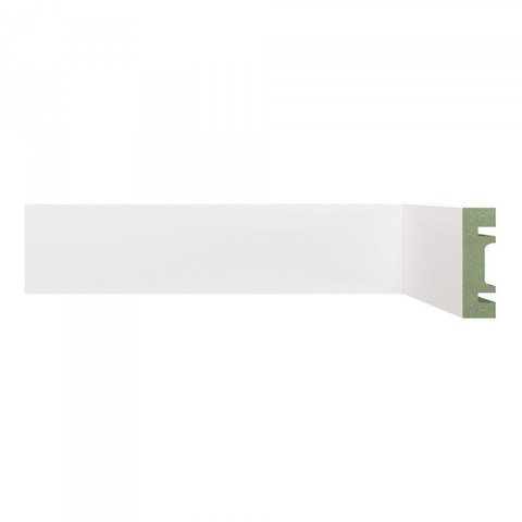 Kit Rodapé de MDF 15 Barras Lisas de 5CMX2,40m Rende 36 Metros Branco/Liso Moldufama
