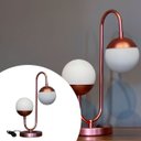 Ver imagem 2 de Abajur Luminaria de Mesa Jennifer com Interruptor com 2 Globos Vidro 10cm Decoração Casa Sala Quarto