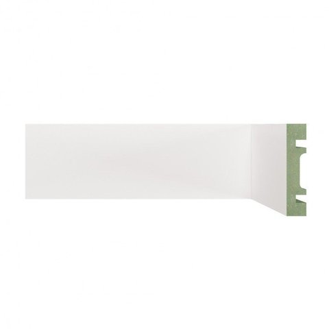 Kit Rodapé de MDF 10 Barras Lisas de 7CMX2,40m Rende 24 Metros Branco/Liso Moldufama
