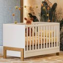 Ver imagem 2 de Berço Mini Cama Fantasia Branco Acetinado com Colchão Supreme - Qmovi
